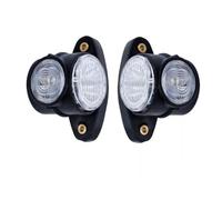 Générique 2 pcs Feux de Gabarit et d'Encombrement LED 12V 24V Tricolore Rouge Blanc Orange Feux de Position Latéraux Coudé Court Caoutchouc Camion Poids Lourds Remorque Caravane Camionette Agricole