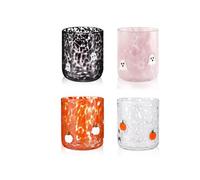 Générique 2 Pcs Halloween Icon Juice Glasses, New 14oz Icon Stemless Drinking Pumpkin Glasses Set, Ideal for Gift Party Lovely Gifts Drinkware (4PCS)