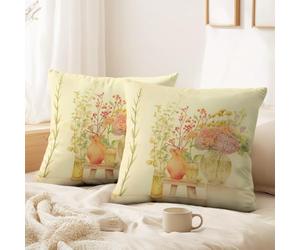 Générique 2 Pcs Housse de Coussin, Housse de Canapé Aquarelle, Univers, Technologie Cadeaux intérieur Magnifique, Ciel étoilé Cushion Covers pour Chambre à Coucher, canapé