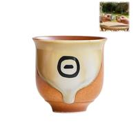 Générique 2 pcs Japanese Tea Cups-Chinese Kungfu Teacups, 2.5oz Ceramic Tea Cups Gift for Women Men Adults, Handmade Vintage Elegant Handle-Less Asian Porcelain Teacups for Home, Party, Office