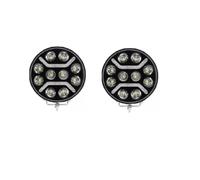 Générique 2 pcs Phares de Travail Auxiliares Longue Portée + Feu de Position Orange Blanc LED 11000 Lm 12V 24V 125W pour Camion, Poids Lourds, VTT, 4x4