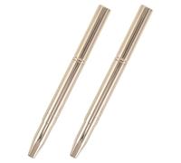 Générique 2 Pcs Pinceau à Lèvres Rétractable avec Capuchon Applicateur de Rouge à Lèvres en Métal Double Extrémité Ultra-compact Maquillage en Déplacement