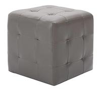 Générique 2 pcs Poufs Gris 30 x 30 x 30 cm Similicuir,Meubles,Poufs,Gris,3.68KG,278381