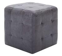 Générique 2 pcs Poufs Gris 30 x 30 x 30 cm Similicuir,Meubles,Poufs,Gris,3.68KG,278383