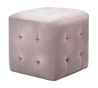 Générique 2 pcs Poufs Rose 30 x 30 x 30 cm Tissu Velours,Meubles,Poufs,Rose,3.68KG,278388