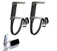 Générique 2 Pcs Sideways Phone Charger,2-in-1 Invisible Holder Charger Cable,Type-C/Lighting Port 240w Fast Charging Cable with Built-in Phone Stand for Smartphones Tablets (USB to Type-C)