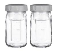 Générique 2 Piece Salad Jar - Portable, Glass Jars for Food Storage, Meal Prep Containers with Sturdy Leak Proof Lids, Food Containers, Lunch Prep Jar, Oats Container Ideal for Kitchen Pantry Travel