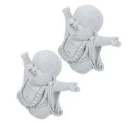 Générique 2 Pièces Accessoire Décoration pour pour Paysage Créative Aquatique Décoratif Ornement Bouddha Miniature de Aquarium de Bureau
