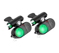 Générique 2 Pièces Alarmes des Indicateurs Morsure Pêche, 2 Pieces Sensitive Bite Alarm with LED Light, Alarme De Détection De Mordillage Clip-on pour La Pêche De Jour Et De Nuit