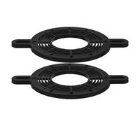 Générique 2 Pièces Anneau D'espacement pour Haut-Parleur Médium Voiture | Plastique Noir, Trous Prépercés, Conversion de Taille, Isolation des Vibrations, pour Portes et Véhicules