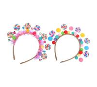 Générique 2 Pièces Bandeau pour Petites Filles de Sucette en Argile Polymère Confortable et Accessoire de Fête pour Anniversaires et Célébrations