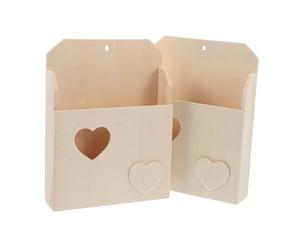 Générique 2 Pièces boîte à enveloppe mural Piège pour les enfants boîtes aux lettres pour la rtisanat pour les enfants pour enfants boîte aux lettres Bois Beige