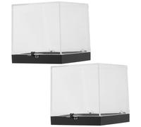 Générique 2 Pièces Boîte D'exposition Transparente en Plastique | Rangement Compact, Protection Portable, Surface Lisse, Usage Maison ou Bureau, pour Collectionneurs et Boutiques