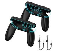 Générique 2 pièces Boîtier de poignée de contrôleur gauche droite Pour Switch 2 J-Con poignées à main poignée ergonomique Gamepad poignée support Joypad étui protecteur (Noir)
