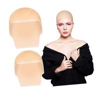 Générique 2 Pièces Bonnet De Maquillage En Latex Vêtements Pour Bébé Réutilisable Casquette Réaliste Chapeau De Magicien Chapeaux De Nouveauté Hommes Chauves Tanné Lux Gru Glatzan Émulsion