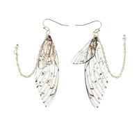 Générique 2 pièces Boucles Oreilles Effet Dégradé avec Perles Fantaisie Légères et Pendantes pour Mariage et Usage Quotidien Design Ailes Féeriques Uniques