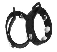 Générique 2 Pièces Bracelet Anti-nausée en Silicone Noir, Ajustable, pour Avion et Croisière, Soulage les Femmes Enceintes et Garçon et Filles