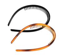 Générique 2 Pièces cerceau de cheveux de mode barrettes pince à cheveux instantané para scrunchies hair band hair topper hair charms hair ties cerceau de cheveux denté bandeau femme