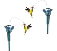 Générique 2 Pieces Colibri Solaire - 13 * 8 * 8 Cm Solaration Colibri Flottant en ABS,Réaliste ColibriSolaire Dansants Volants Exterieur Jardin, Anti Mouche, Couleur Aléatoire,pour Jardin Et Patio