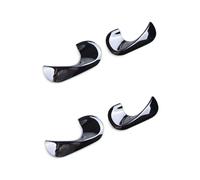 Générique 2 pièces couvercle de cuvette de porte intérieure en acier inoxydable Compatible avec le nouveau Fortwo Forfour 453 poignée de porte autocollants de voiture(Door handle black 4)