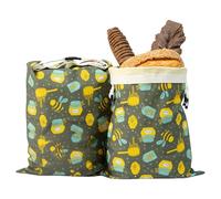 Générique 2 pièces de Sacs à Pain en Cire d'abeille de 43 cm × 33 cm, Sac à Pain réutilisable avec, sachets à Pain en Cire d'abeille Naturelle pour la Conservation du Pain (C)