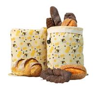 Générique 2 pièces de Sacs à Pain en Cire d'abeille de 43 cm × 33 cm, Sac à Pain réutilisable avec, sachets à Pain en Cire d'abeille Naturelle pour la Conservation du Pain (D)