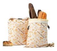 Générique 2 pièces de Sacs à Pain en Cire d'abeille de 43 cm × 33 cm, Sac à Pain réutilisable avec, sachets à Pain en Cire d'abeille Naturelle pour la Conservation du Pain (B)