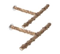 Générique 2 Pièces Debout Perroquet piège Jouets Perroquet Rat mangeoire Accessoire de Cage pour Oiseaux Support de Cage à Oiseaux Jouets calopsittes Accessoires Cage Perruche en Bois