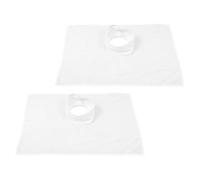 Générique 2 Pièces Draps en Tissu Blanc Respirant pour Table de Massage Trou Compatible Lits de Beauté et Utilisation en Soins Peau Professionnels