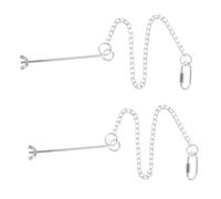 Générique 2 Pièces en Acier Inoxydable Perroquet Oiseau Support De Nourriture Oiseau en Quête De Nourriture À L'Extérieur Mangeoire À Oiseaux Mangeoires À Poulet Perroquet Brochette De