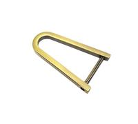 Générique 2 pièces en métal détachable Ouvert Amovible Manille vis Sac à Main en Cuir épaule Sac à Main Sangle Ceinture Web D Anneau Boucle Fermoir réparation(D 22mm Brush Brass)