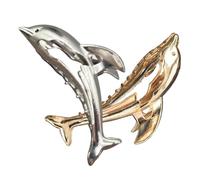 Générique 2 Pièces épingle à cheveux dauphin brosse démêlante griffe de cheveux accessoires de cheveux pour femmes pinces à cheveux pour femmes aux cheveux fins Alliage de zinc