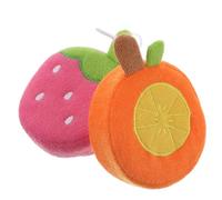 Générique 2 Pièces Éponge de Bain pour Garçon et Filles de Fruits Confortable et Douce Boule de Amusante pour Bain Garçon Fille Soulage la Fatigue Pendant