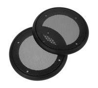 Générique 2 Pièces Grille de Haut-Parleur en Plastique Noir 4 Pouces pour Subwoofer Protection Polyvalente et Design Élégant Adaptée à L’Audio Automobile