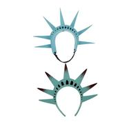 Générique 2 Pièces Headband Statue Liberté Vert pour Cosplay Halloween et Fêtes à Thème Accessoire Costume Confortable pour Garçon Fille et Adultes