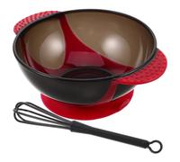 Générique 2 Pièces Kit de Teinture Capillaire Professionnel Bols en Plastique et Agitateur en Silicone, Grosse Capacité pour Coloration Uniforme, pour Salons de Coiffure Couleur Aléatoire