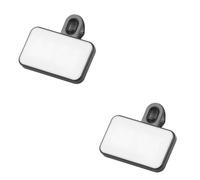 Générique 2 Pièces Lampe LED Clip Caméra Lumière Selfie Portable sans Éblouissement pour Streaming Direct Photographie et Conférences sur Ordinateur et Tablette Noires