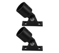 Générique 2 Pièces Matériel Nautique Bimini 25mm en Nylon Noir pour Bateau | Accessoires de Canopée, Embout D'œillet et Pièce de Glissière, Ajustement Serré pour Tube 25mm