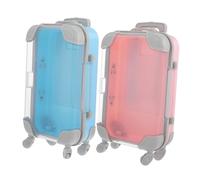 Générique 2 Pièces Mini Valise Trolley Boîtes à Cils Vides Boîtes De Faux Cils Valise De Maquillage Portable Mini-Rangement De Maquillage Organisateur De Porte-Cils Plastique
