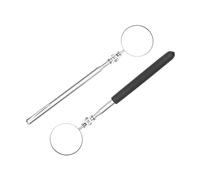 Générique 2 Pièces Miroir D'inspection Télescopique Miroir Fournitures D'extension De Cils Miroir De Maquillage Des Cils Fournitures De Cils Miroir Pliant Acier Carbone Silver