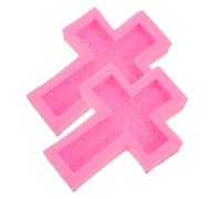 Générique 2 Pièces Moule en Silicone Forme Croix Rose pour Diy, Résine Époxy, Bougies, Savonnette Détails Précis, Solide et Réutilisable pour Loisirs Créatifs