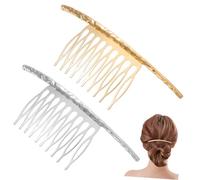 Générique 2 Pièces Peigne Nappe Poil Accessoires Pour Cheveux Filles Pinces à Cheveux Instantané Shampooing Queue De Cheval Double Goth Tondeuses Agrafe Barrettes Alliage