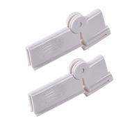 Générique 2 Pièces Pince de Scellage pour Carton de Lait Clip de Fermeture Scelleur de Sac Agrafe Alimentaire Fermoir Étanche Rotatif Adapté pour Le Réfrigérat, Blanc