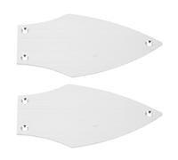 Générique 2 Pièces Plaque de Manche Basse Cache-tige de Guitare Électrique Métal Ha1009 Argenté pour Basse Guitare Protection du Truss Rod Effet Décoratif Performances Professionnelles