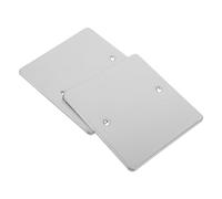 Générique 2 Pièces Plaque de Protection D'interrupteur en Acier Inoxydable Argenté, Couverture Vierge Carrée, Adaptée pour Interrupteurs et Prises 120 Type, Cuisine Bureau