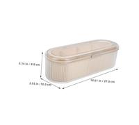 Générique 2 Pièces Porte-éponges de Maquillage Transparent avec Couvercle Organisateur Cosmétique Rigide PP pour Pinceaux Rouges à et Outils de Beauté Design Moderne pour Coiffeuse