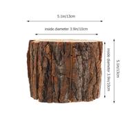Générique 2 Pièces Pot à Fleurs, Forme Souche, Décor Rustique | Jardinière Bois pour Succulentes ou Petits Bouquets, Balcon, Salle de Bains, Texture Naturelle, Usage Polyvalent Décoratif