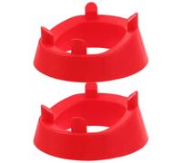 Générique 2 Pièces Présentoir pour De Rugby Support De Coup De Pied À Hauteur Fixe avec Base Robuste en PP pour Adultes Au Bureau Rouge