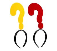 Générique 2 Pièces Question Mark Headband Lightweight Plastic Felt Decorative Hair Hoop For Party Cosplay Festival