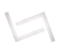 Générique 2 Pièces Règle de Couture en Plastique pour Professionnels et Débutants Combinaison D'angle Droit et Règle de Gradation, Design Compact pour Découpe Précise de Tissus